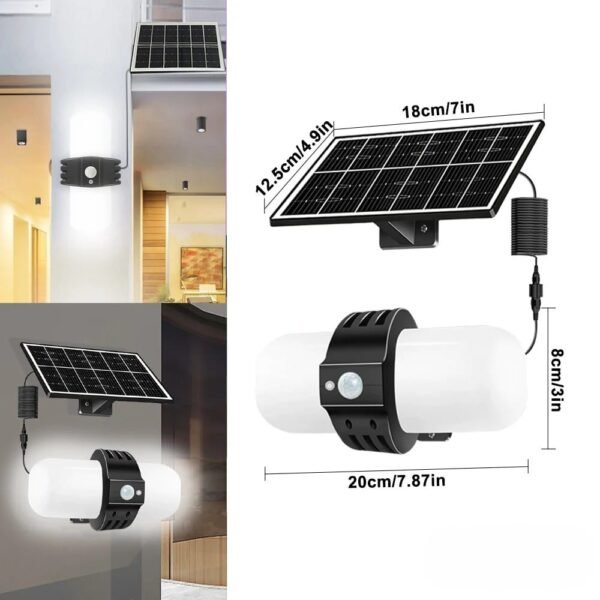 Projecteur solaire LED 1000 lumens avec télécommande