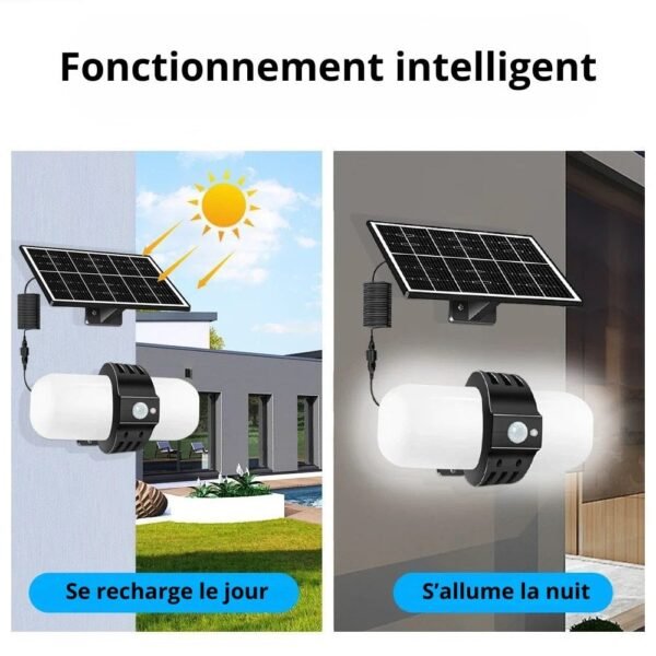 Projecteur solaire LED 1000 lumens avec télécommande