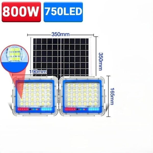 Projecteur solaire LED 2 têtes avec détecteur de mouvement