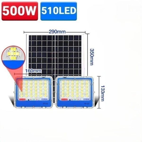 Projecteur solaire LED 2 têtes avec détecteur de mouvement
