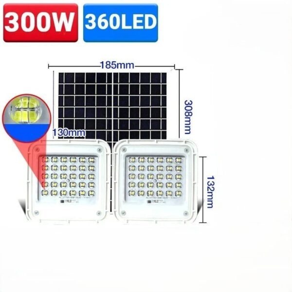 Projecteur solaire LED 2 têtes avec détecteur de mouvement