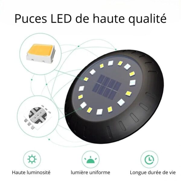 Projecteur solaire LED encastrable