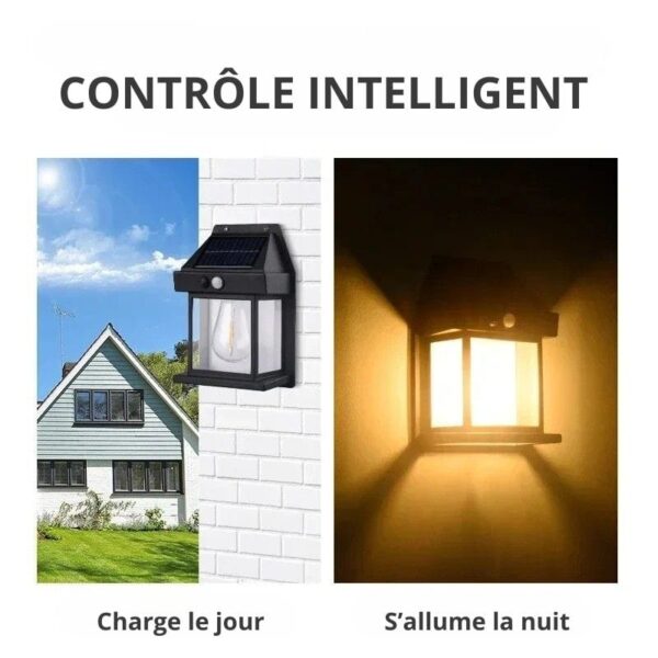 Applique murale solaire en tungstène d'extérieur