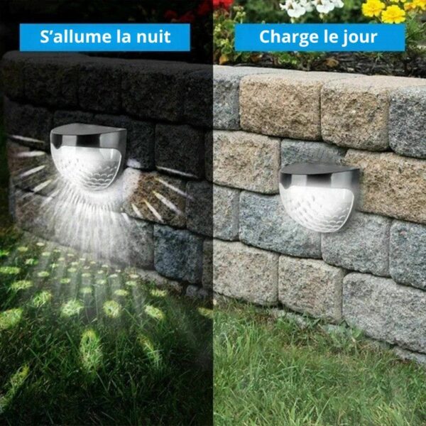 Applique solaire murale demi rond