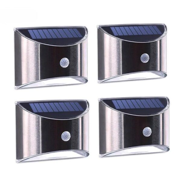 Applique solaire murale inox avec ou sans détecteur de mouvement