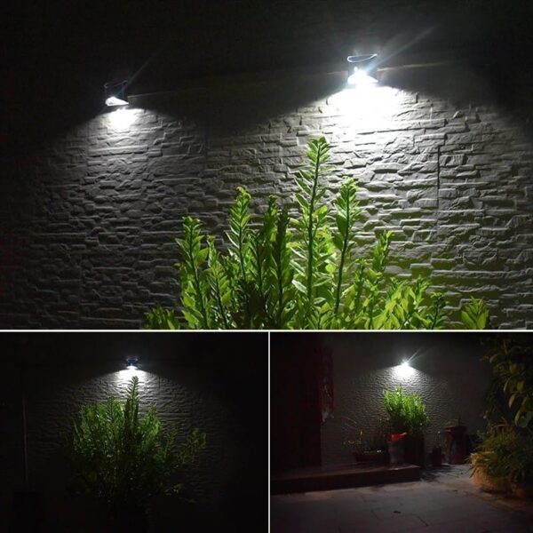Applique solaire murale inox avec ou sans détecteur de mouvement