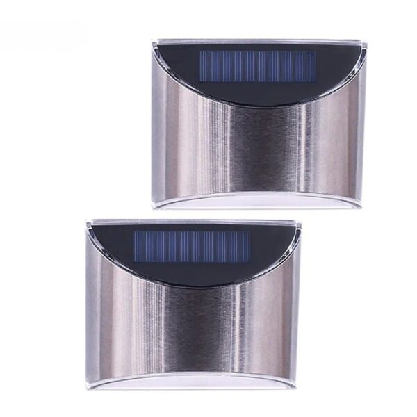 Applique solaire murale inox avec ou sans détecteur de mouvement