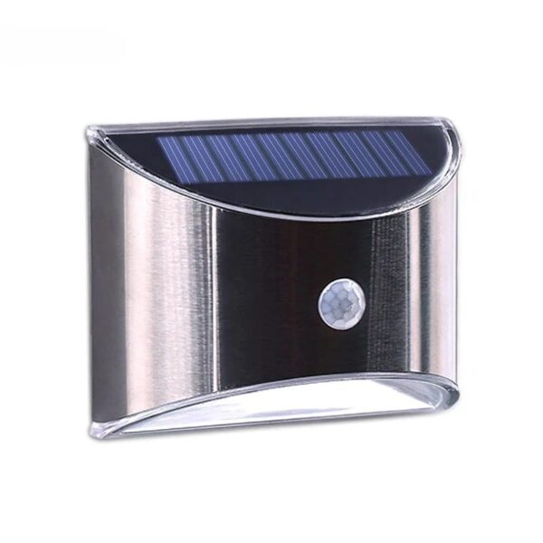 Applique solaire murale inox avec ou sans détecteur de mouvement