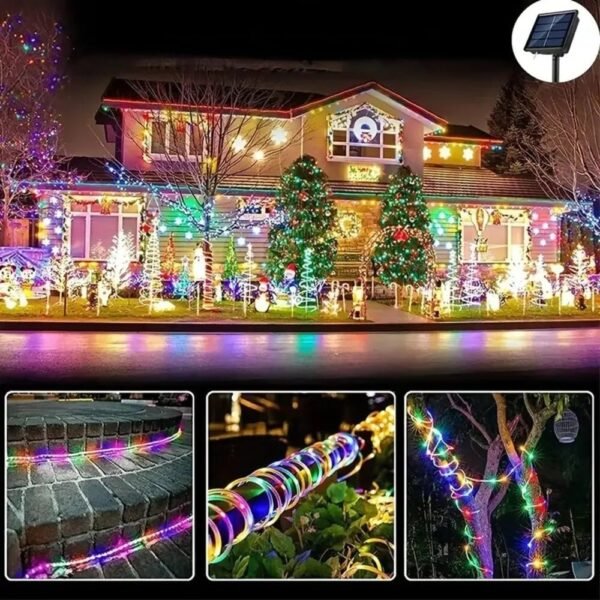 Guirlande solaire LED tube