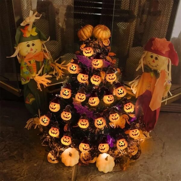 Guirlande solaire citrouilles d'halloween