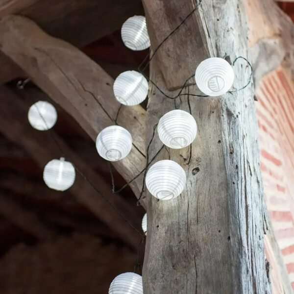 Guirlande solaire d'extérieur lampion ip65