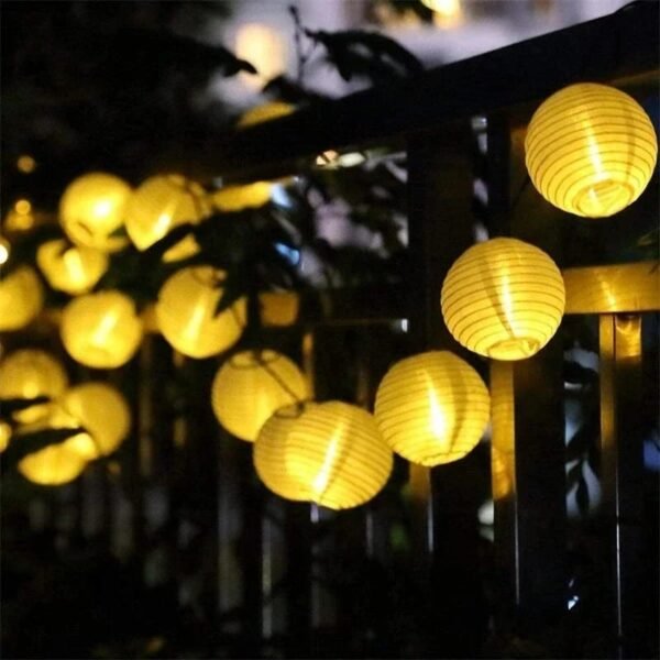 Guirlande solaire d'extérieur lampion ip65