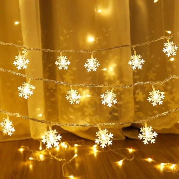 Guirlande solaire flocons de neige pour noël