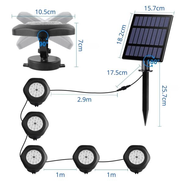 Mini spot solaire LED d'extérieur pour bassin