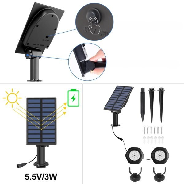 Mini spot solaire LED d'extérieur pour bassin