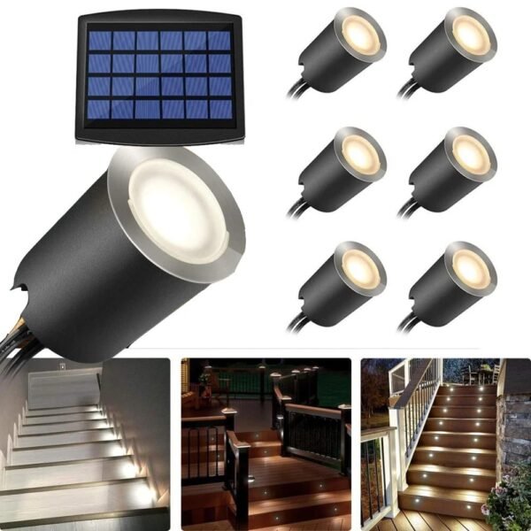 Mini spot solaire LED encastrable pour terrasse en bois