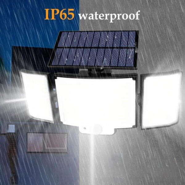 Projecteur solaire LED à 3 têtes