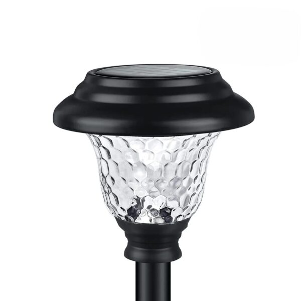 Balise solaire LED en verre craquelé