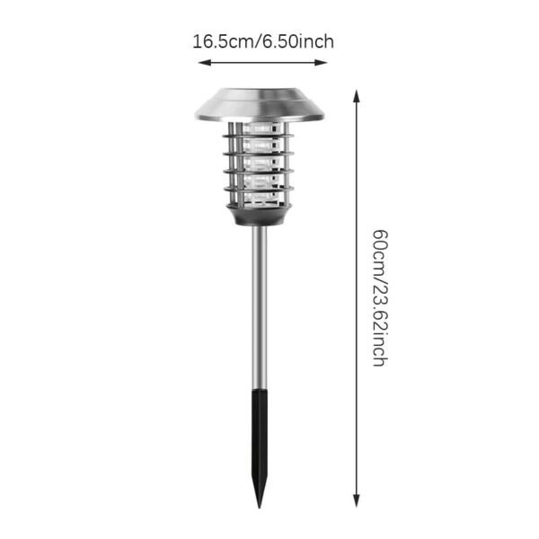 Borne solaire anti-moustique en inox