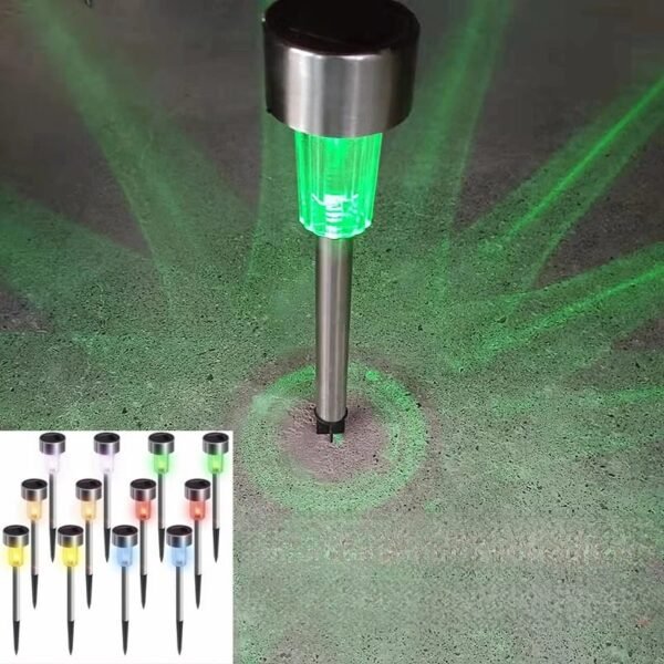 Borne solaire en inox à piquer