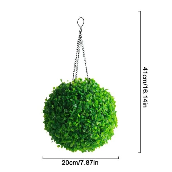 Boule de buis lumineuse solaire à suspendre