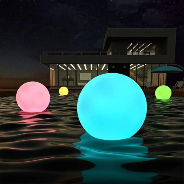 Boule lumineuse multicolore étanche et flottante pour piscine ou bassin