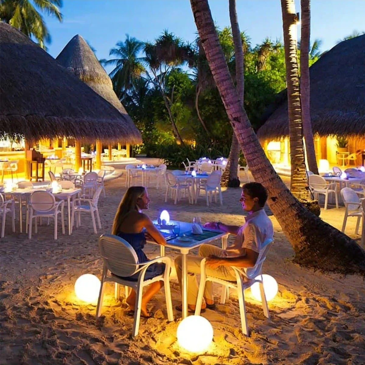 Boule solaire étanche multicolore de jardin 9 Boule solaire étanche multicolore de jardin