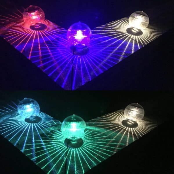 Boule solaire lumineuse disco flottante pour piscine