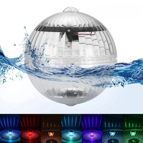 Boule solaire lumineuse disco flottante pour piscine