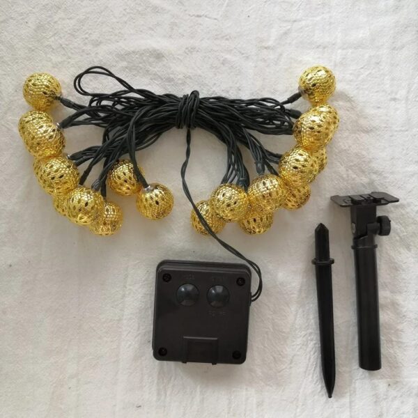 Guirlande solaire LED boules marocaines
