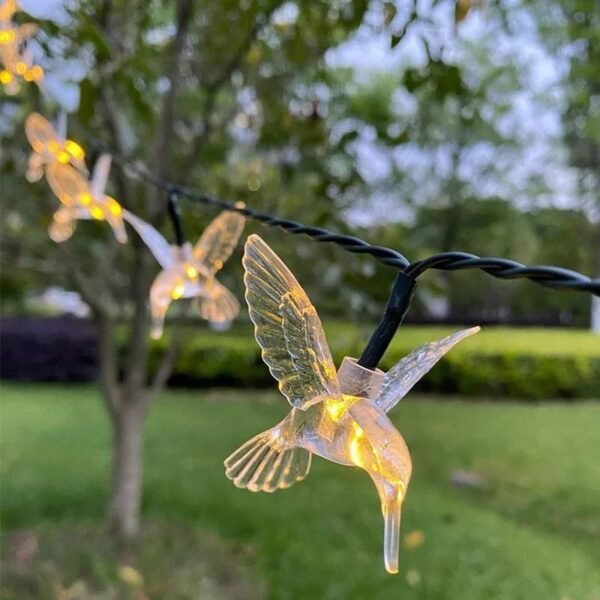 Guirlande solaire LED oiseaux de nuit