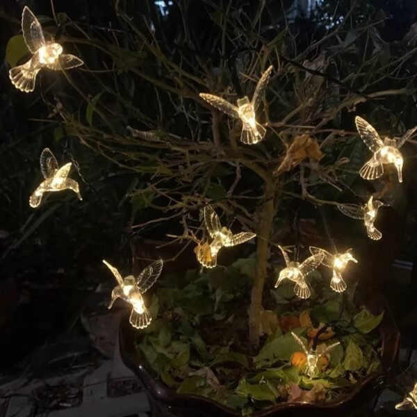 Guirlande solaire LED oiseaux de nuit
