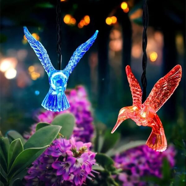 Guirlande solaire LED oiseaux de nuit