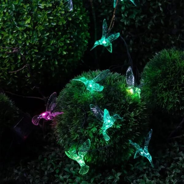 Guirlande solaire LED oiseaux de nuit
