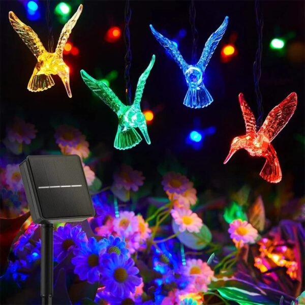 Guirlande solaire LED oiseaux de nuit