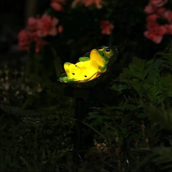 Lampe solaire LED grenouille de jardin