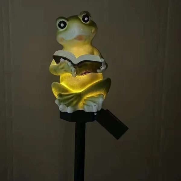 Lampe solaire LED grenouille de jardin