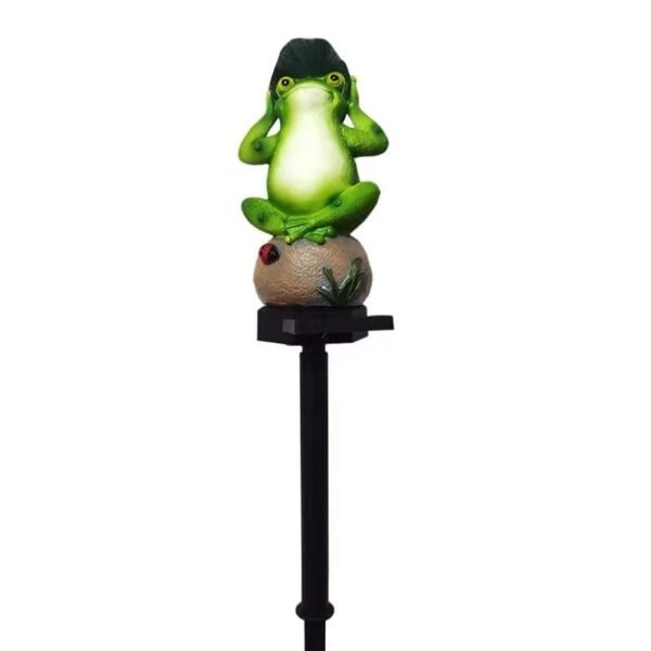 Lampe solaire LED grenouille de jardin