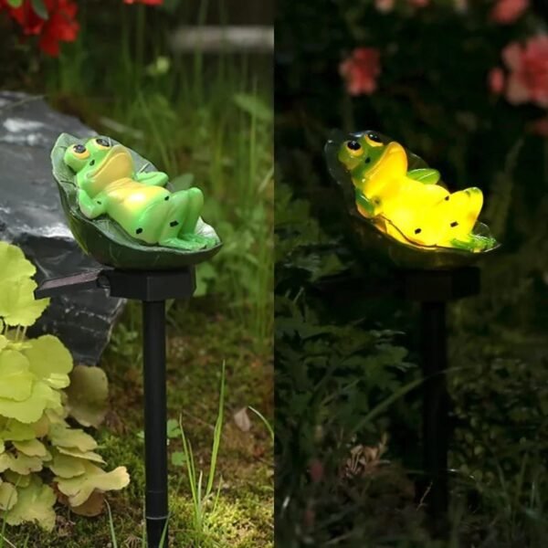 Lampe solaire LED grenouille de jardin