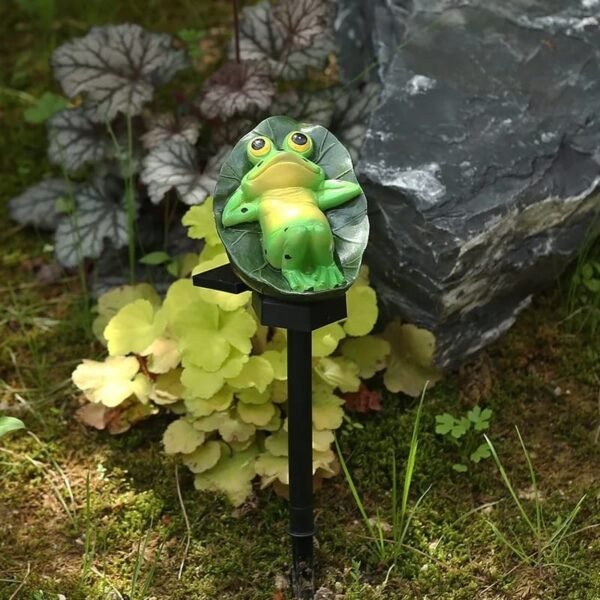 Lampe solaire LED grenouille de jardin