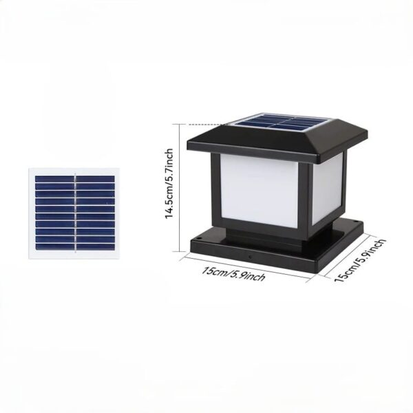Lampe solaire extérieur pour pilier de portail