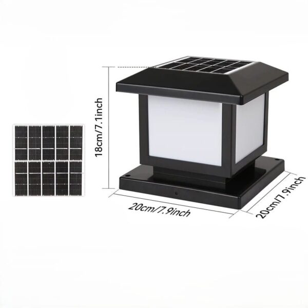 Lampe solaire extérieur pour pilier de portail