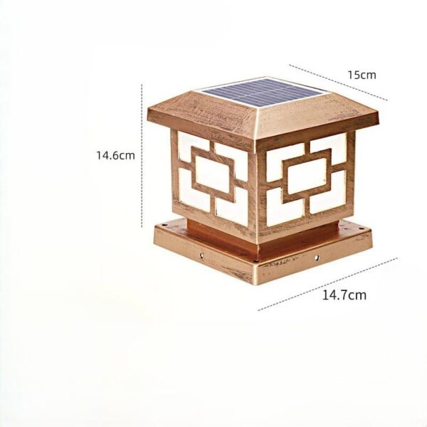 Lampe solaire extérieur pour pilier de portail