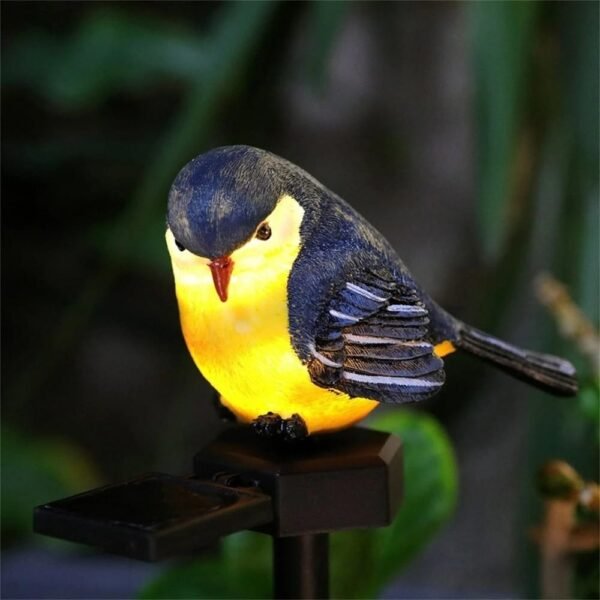 Lampe solaire oiseau décoratif pour jardin