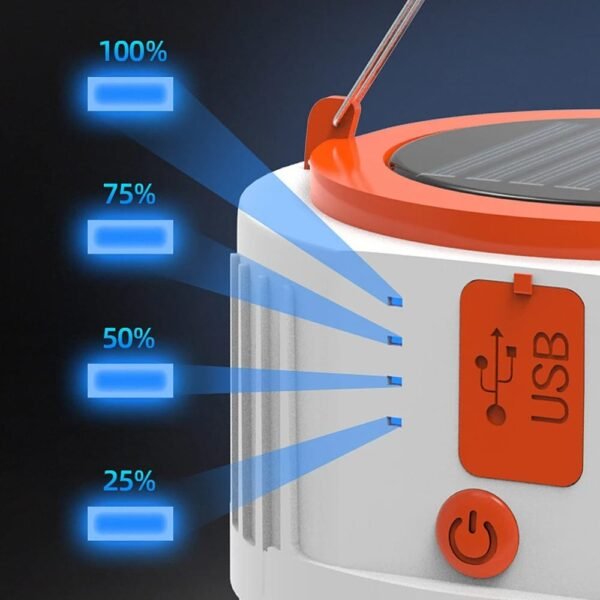 Lanterne solaire de camping avec ports USB