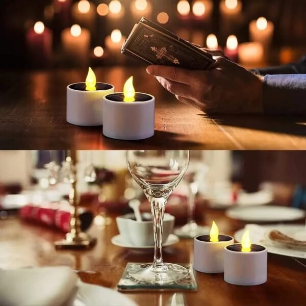 Petite bougie solaire LED de table