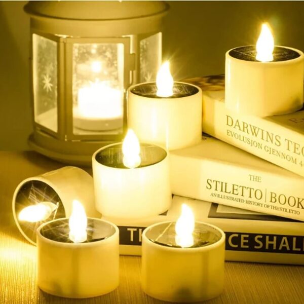 Petite bougie solaire LED de table