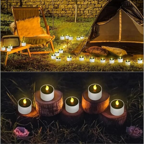 Petite bougie solaire LED de table