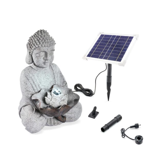 Fontaine solaire bouddha pour jardin