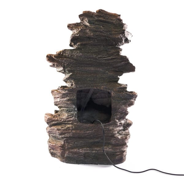 Fontaine solaire cascade rocher